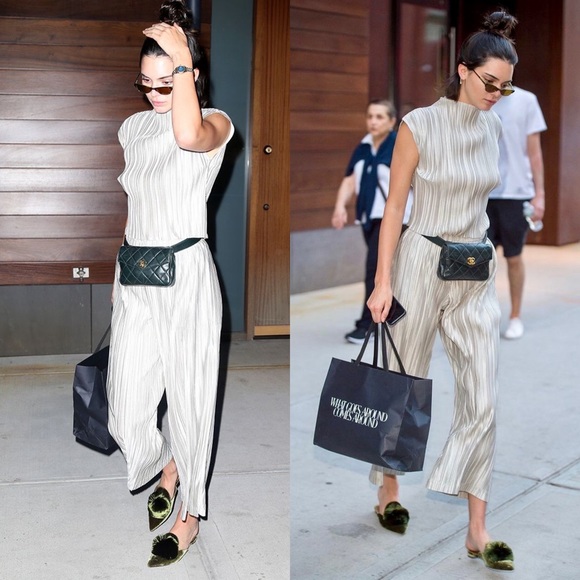 Aquazzura Powder Puff Pompom metallic silver lurex flat mules slippers size 36 - Picture 4 of 16